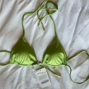 Monday Swimwear Palma Top - Pear Wide Rib